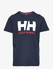 Helly Hansen - JR HH LOGO T-SHIRT - lyhythihaiset - navy - 0