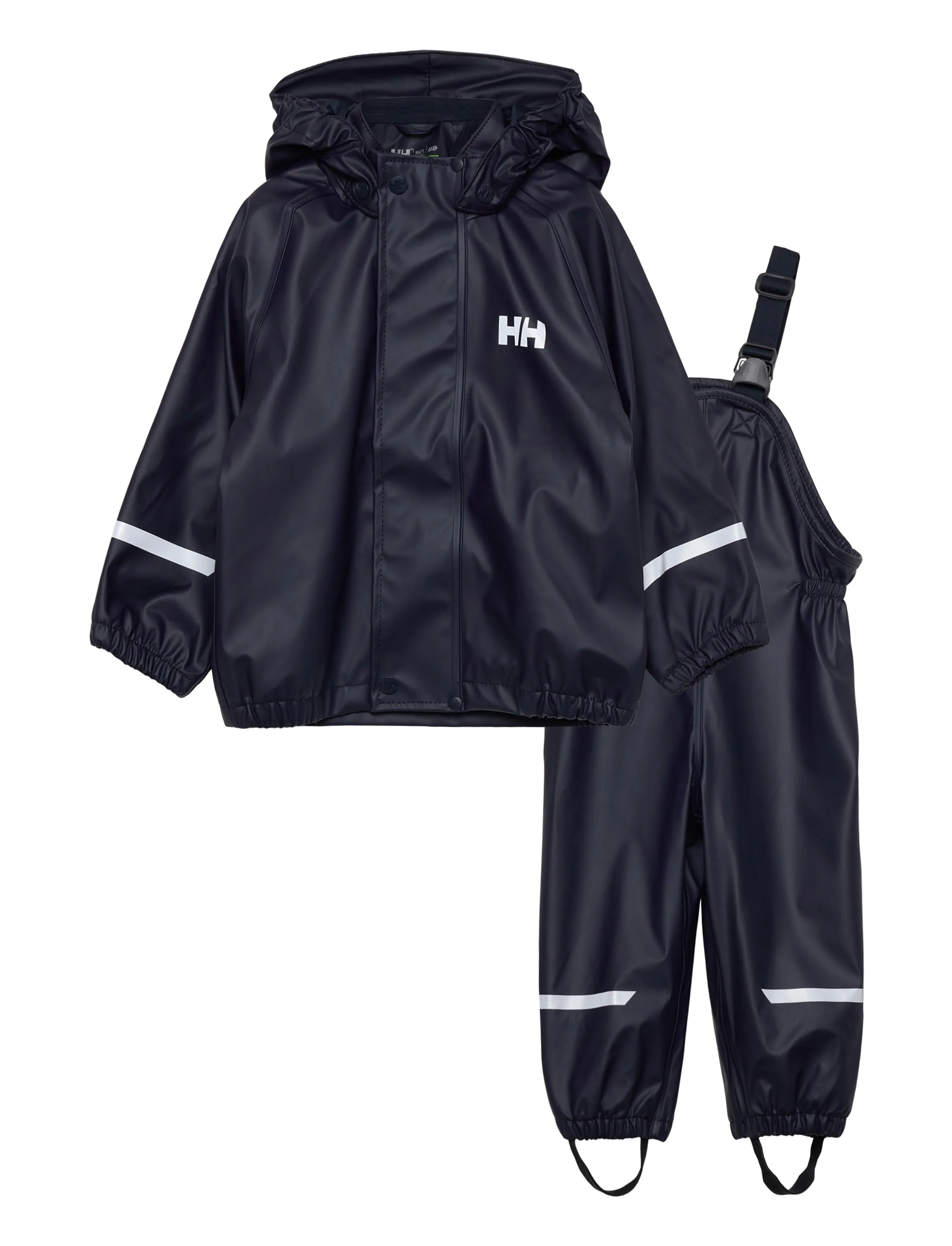 Helly Hansen K Bergen Fleece Pu Rainset 2.0, Børn, Børne Fleeceforet Regnsæt, Navy, Str: 98