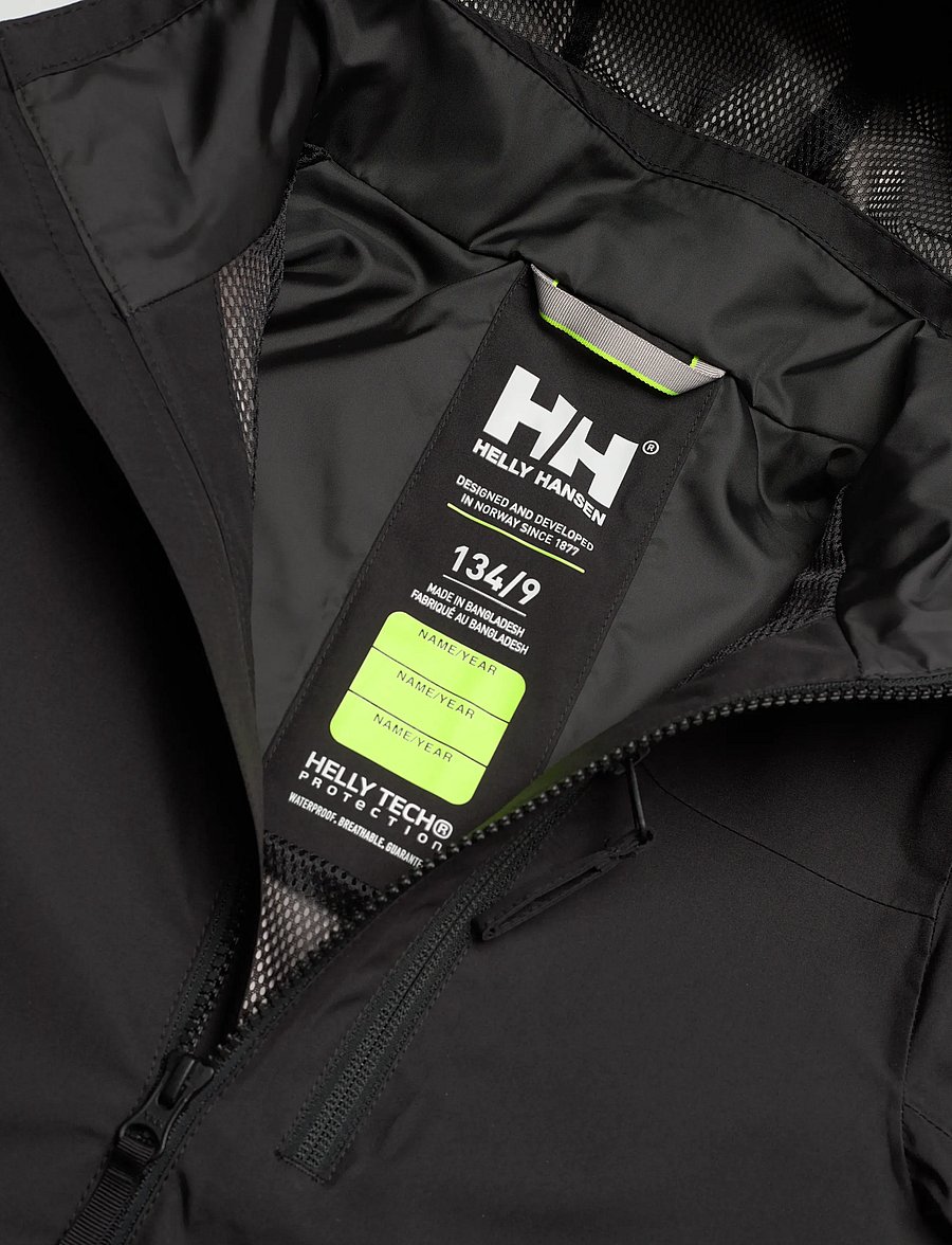 Helly Hansen - JR CREW HOODED JACKET - kuori- & sadetakit - black - 2