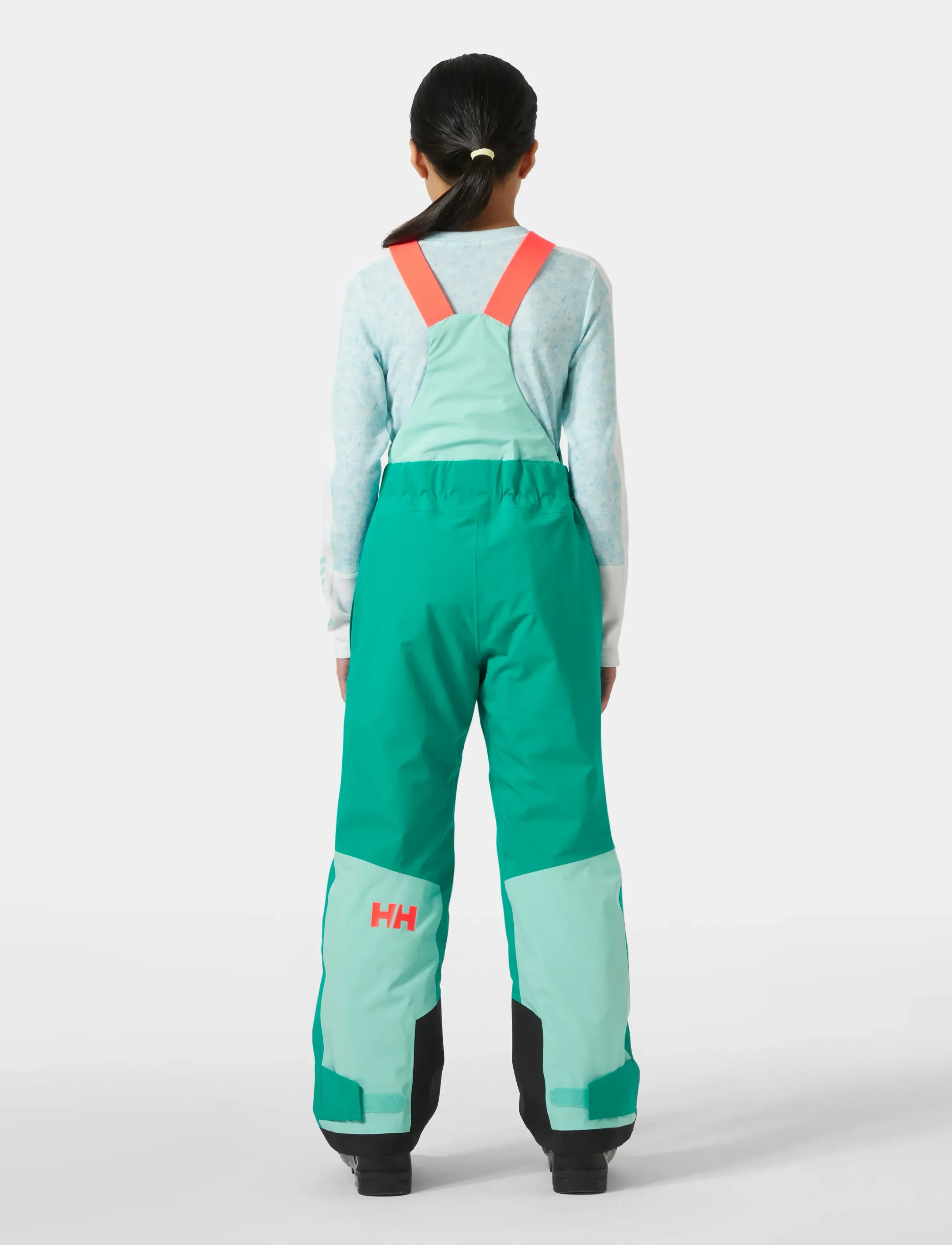 Helly Hansen - JR GIRL STELLAR BIB PANT - skidbyxor - green - 3