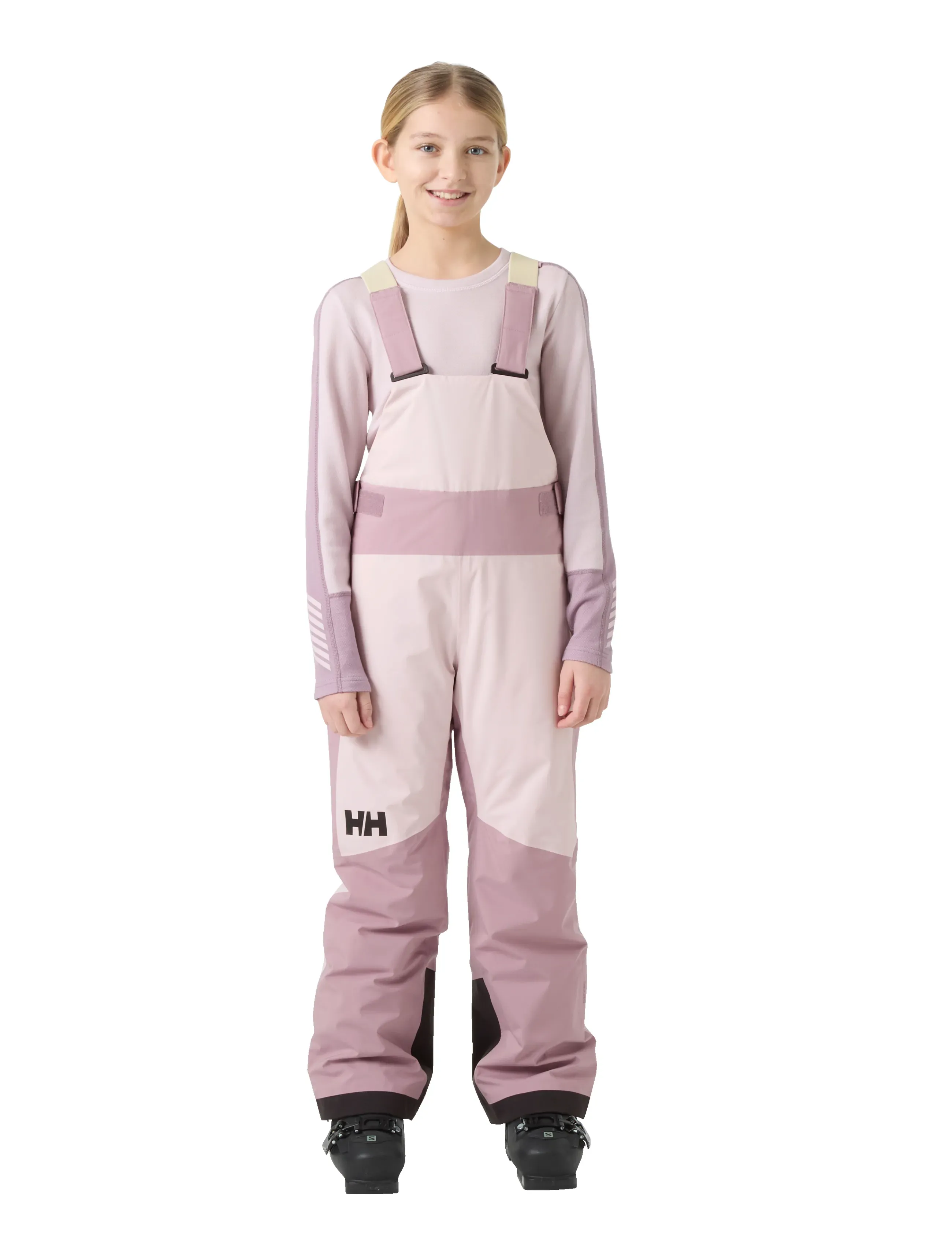 Helly Hansen - JR  GIRL STELLAR  BIB PANT - Överdragsbyxor - purple clay - 0