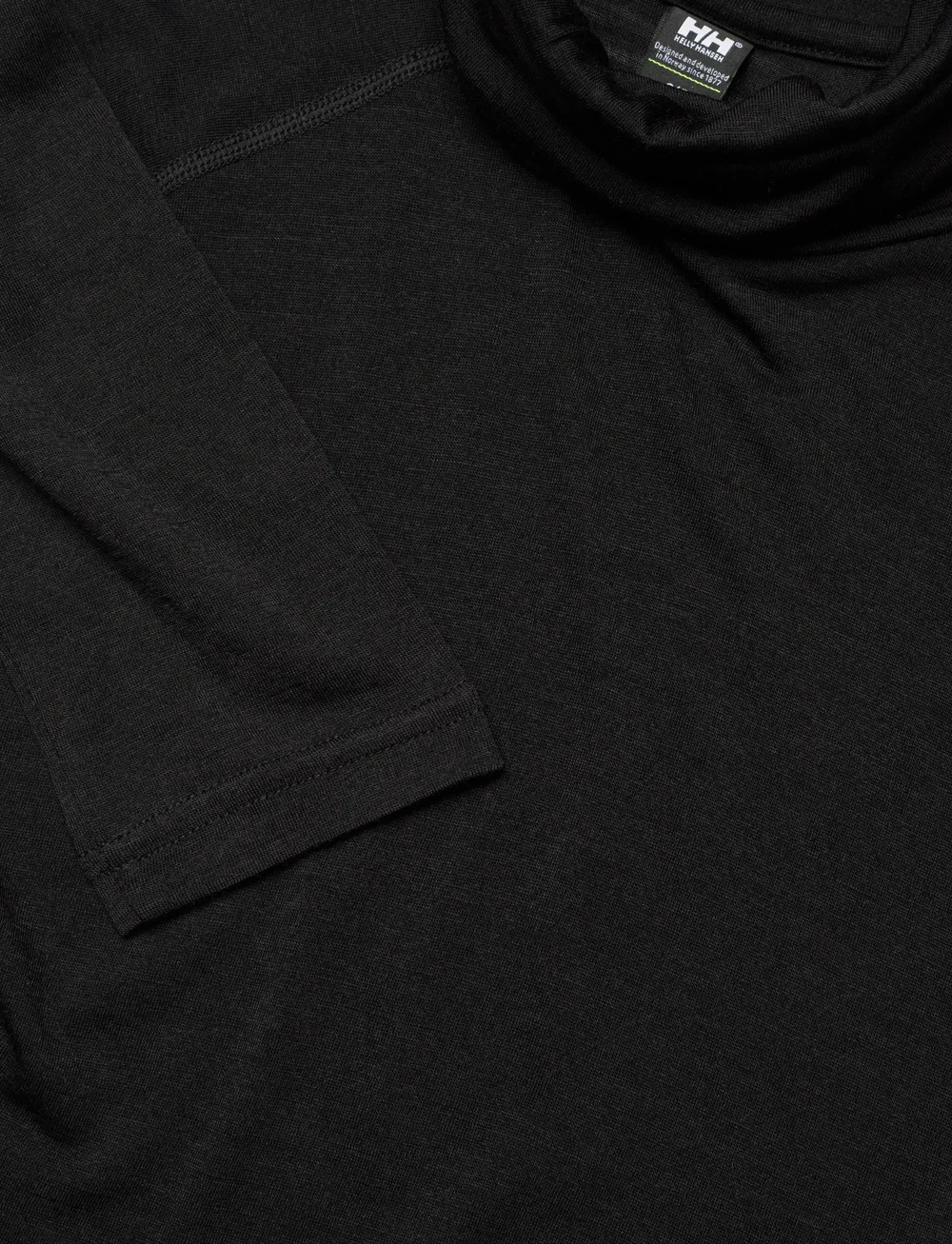 Helly Hansen - W HH DURAWOOL HIGH NECK LS - aluskihina kantavad alussärgid - black - 4