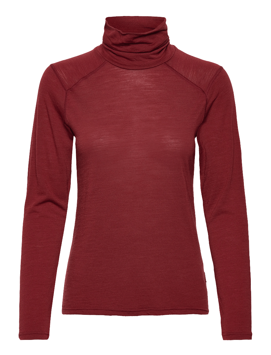 Helly Hansen - W HH DURAWOOL HIGH NECK LS - underställströjor - red - 1
