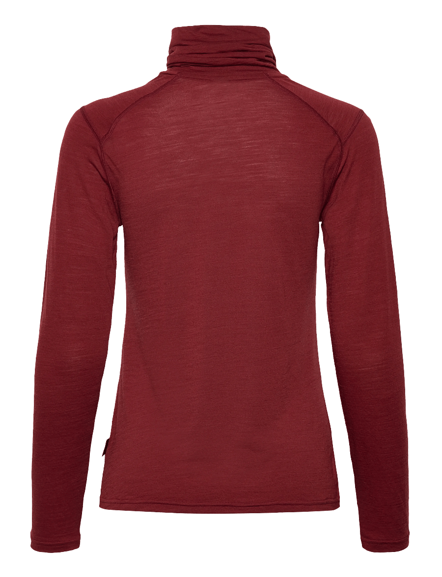 Helly Hansen - W HH DURAWOOL HIGH NECK LS - underställströjor - red - 2