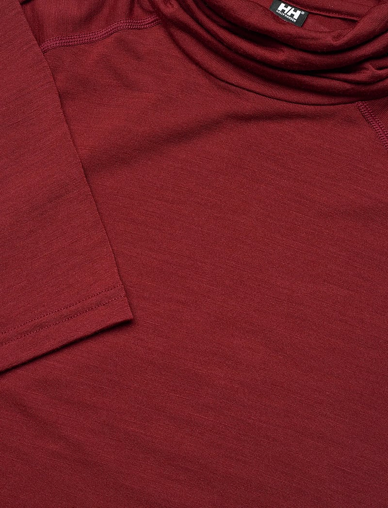 Helly Hansen - W HH DURAWOOL HIGH NECK LS - aluskihina kantavad alussärgid - red - 4