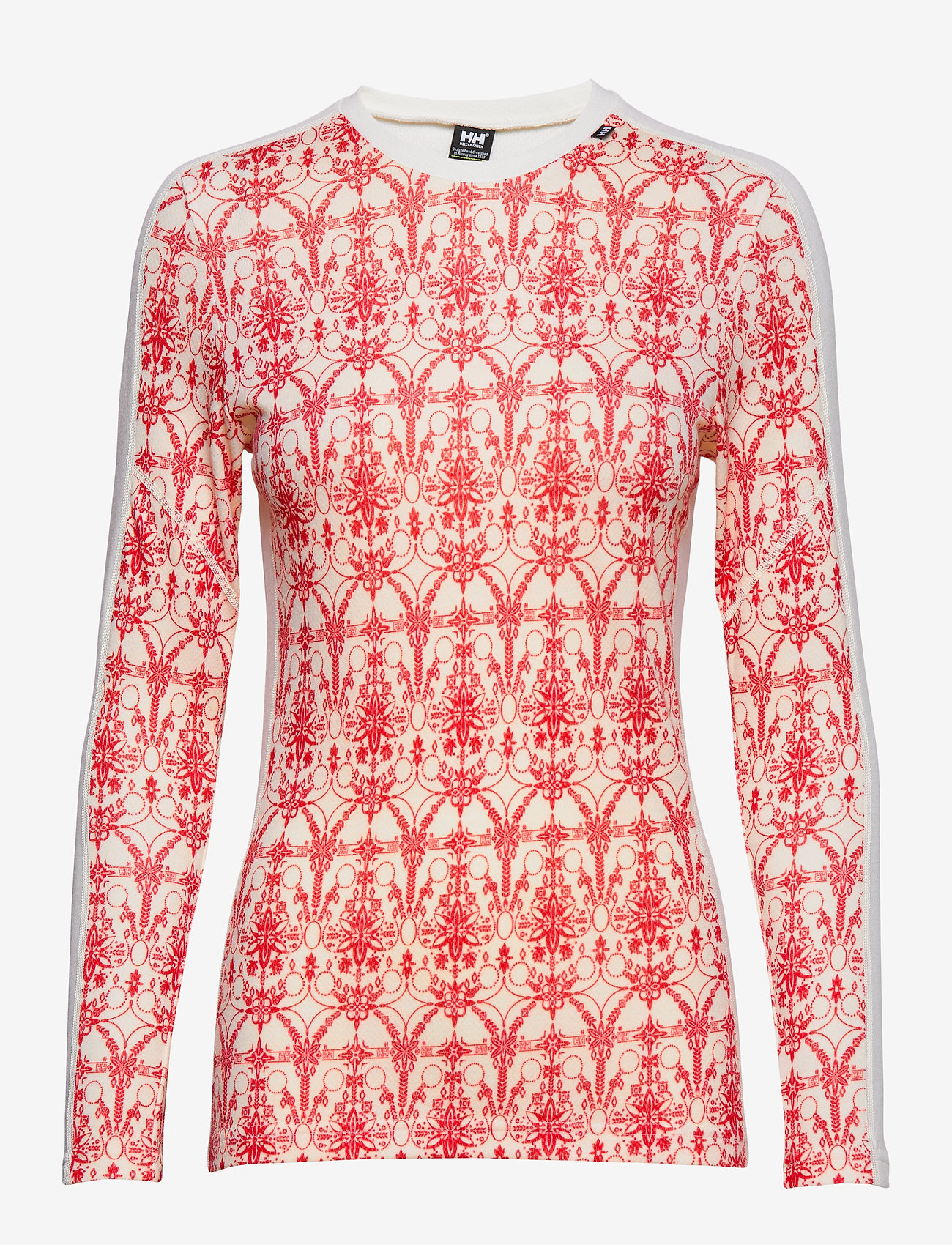 Helly Hansen - W HH LIFA MERINO GRAPHIC CREW - flag red / frost print - 0