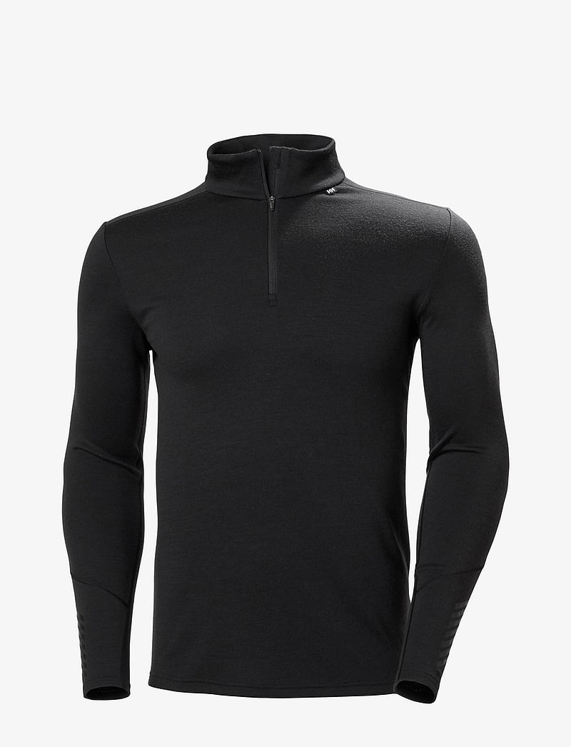 Helly Hansen - LIFA MERINO MIDWEIGHT 1/2 ZIP - base layer tops - black - 1