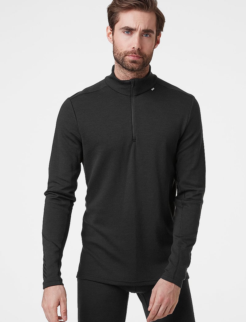 Helly Hansen - LIFA MERINO MIDWEIGHT 1/2 ZIP - base layer tops - black - 0