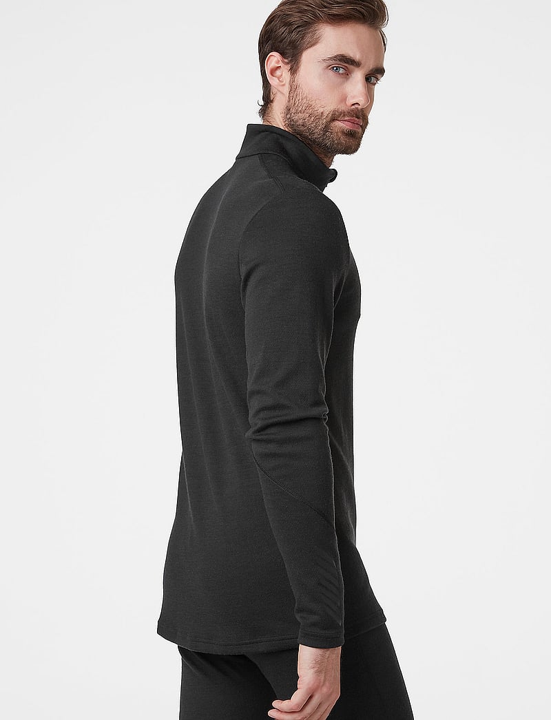 Helly Hansen - LIFA MERINO MIDWEIGHT 1/2 ZIP - base layer tops - black - 5