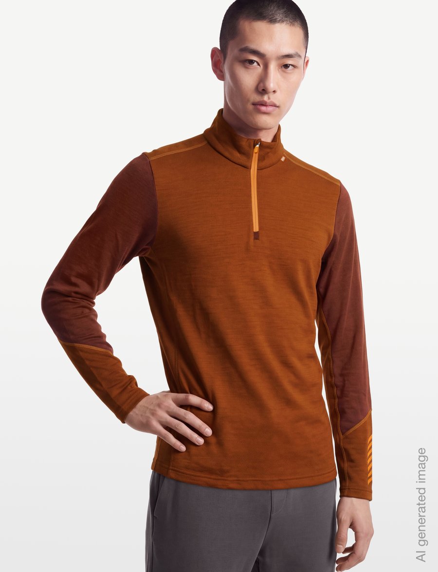 Helly Hansen - LIFA MERINO MIDWEIGHT 1/2 ZIP - funktionsunterwäsche - oberteile - iron oxide - 3