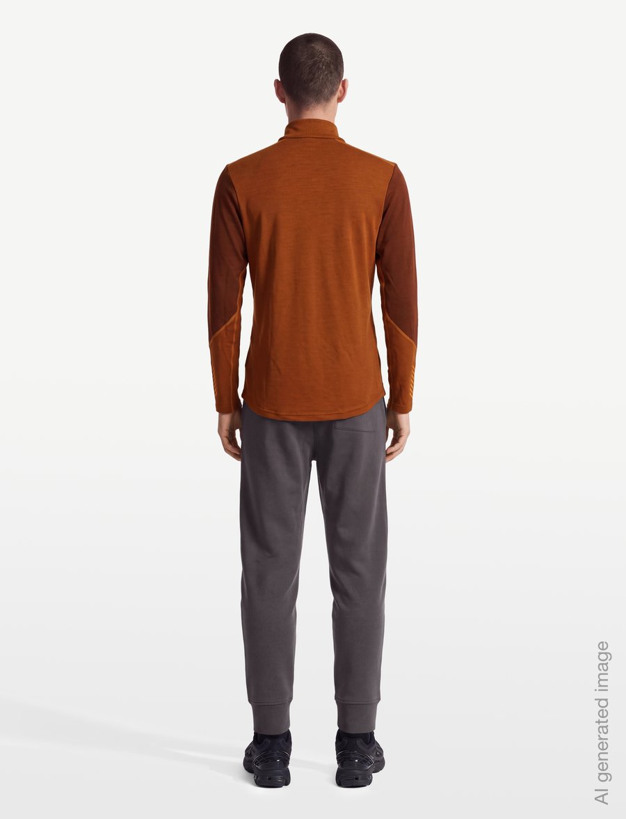 Helly Hansen - LIFA MERINO MIDWEIGHT 1/2 ZIP - funktionsunterwäsche - oberteile - iron oxide - 4