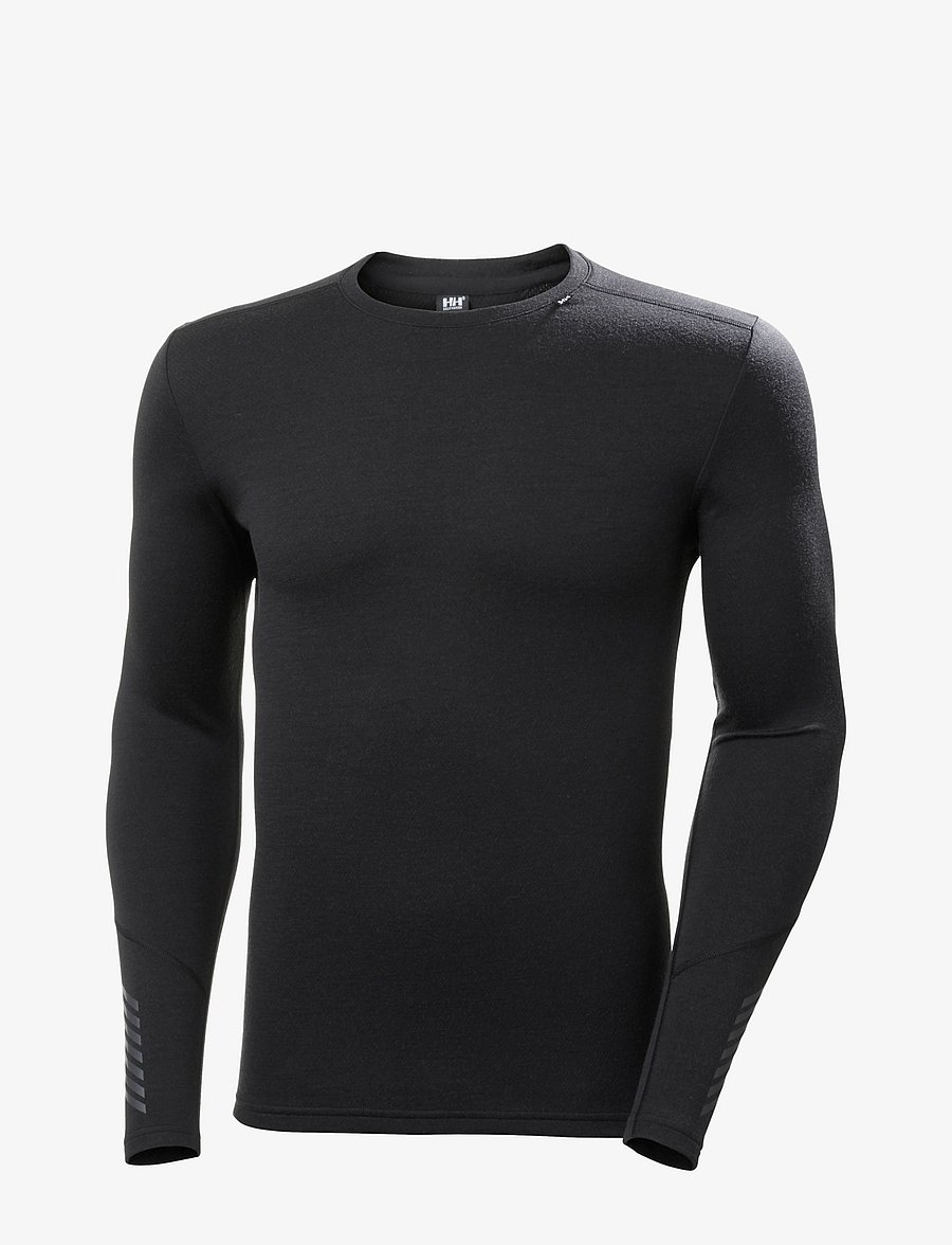 Helly Hansen - LIFA MERINO MIDWEIGHT CREW - funktionsunterwäsche - oberteile - black - 1