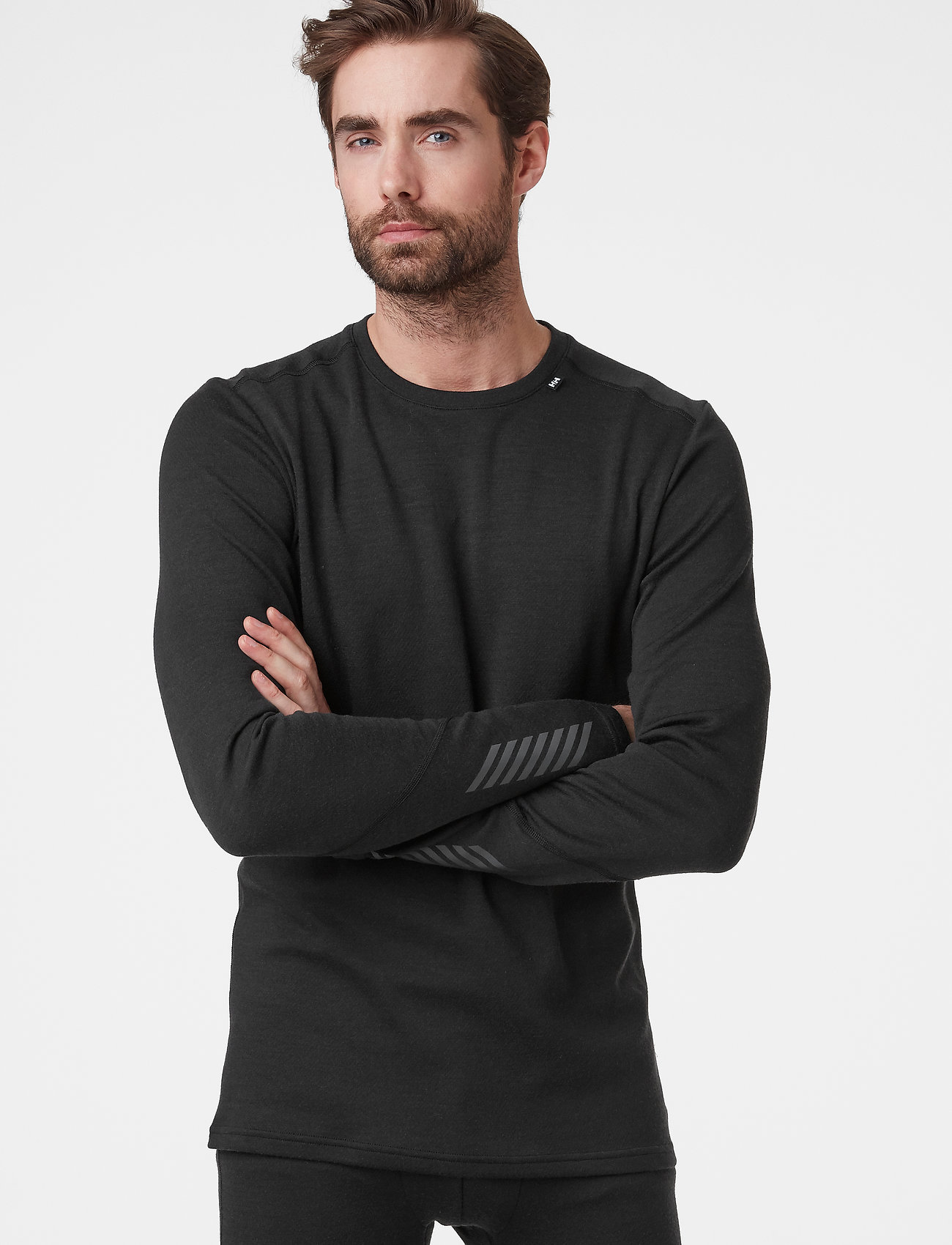 Helly Hansen - LIFA MERINO MIDWEIGHT CREW - funktionsunterwäsche - oberteile - black - 0