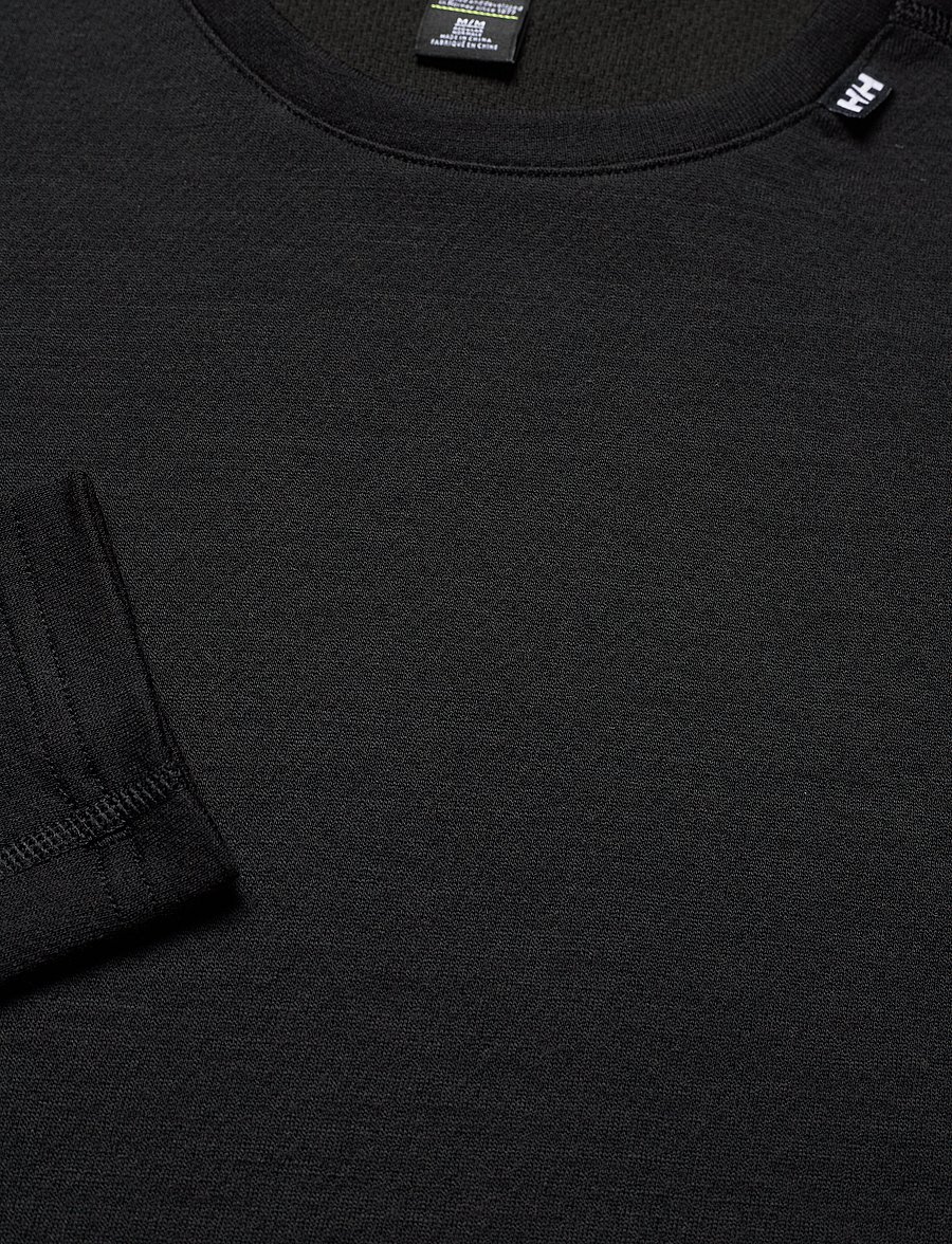 Helly Hansen - LIFA MERINO MIDWEIGHT CREW - funktionsunterwäsche - oberteile - black - 4