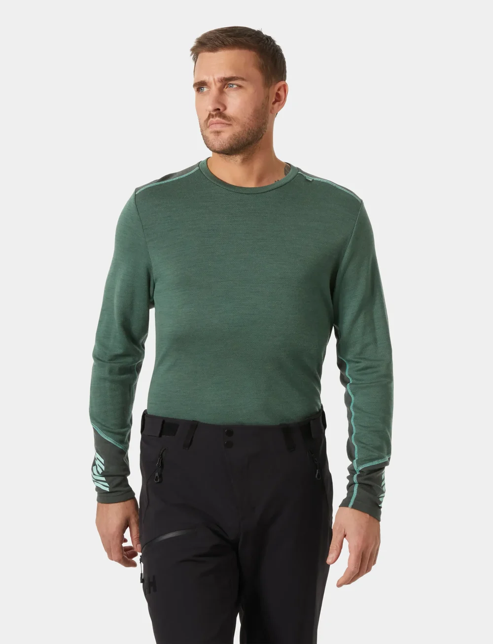 Helly Hansen - LIFA MERINO MIDWEIGHT CREW - funktionsunterwäsche - oberteile - green - 0