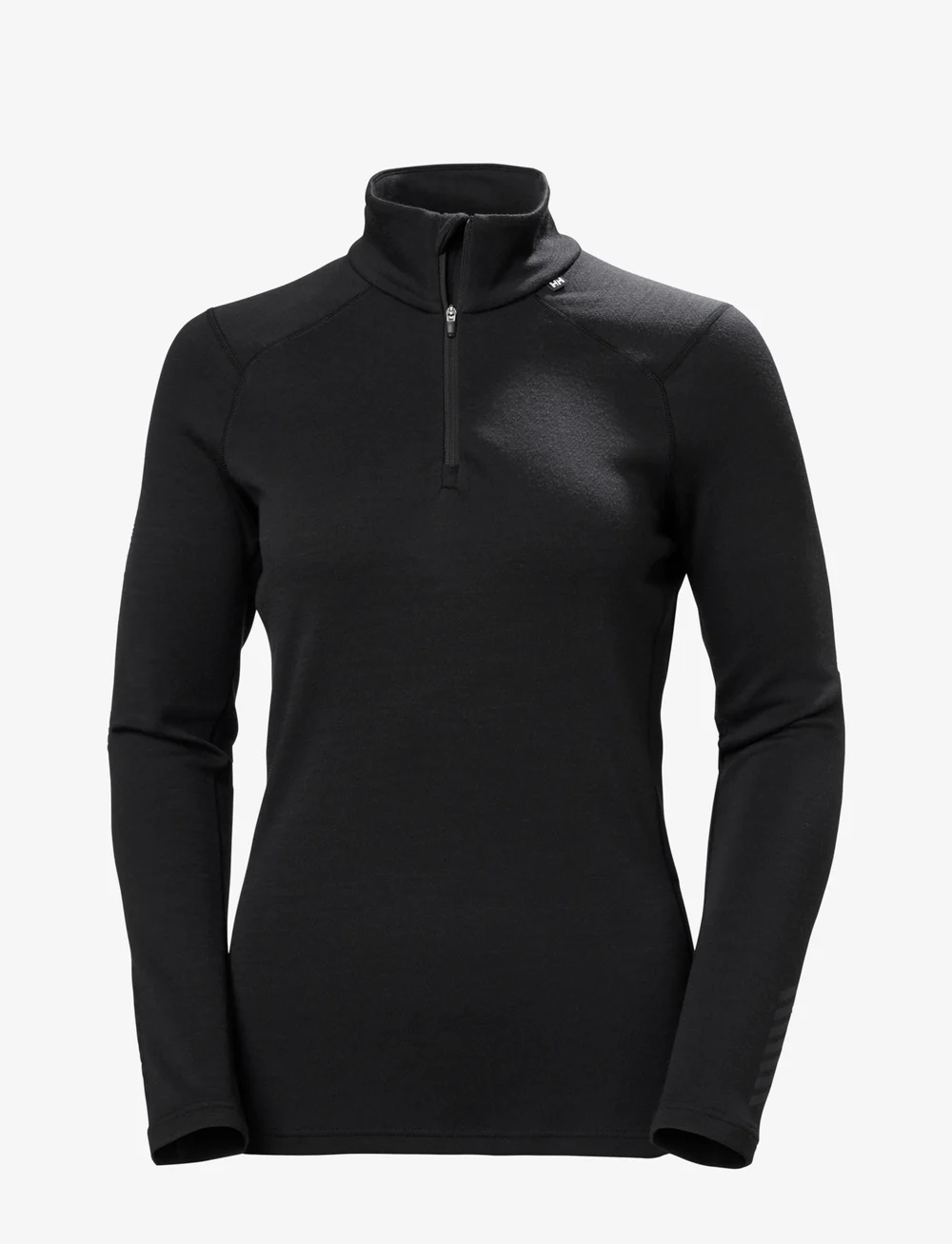 Helly Hansen - W LIFA MERINO MIDW 1/2 ZIP - iekšējais slānis – augšdaļas apģērbs - black - 1