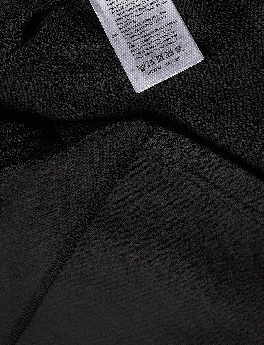 Helly Hansen - W LIFA MERINO MIDW 1/2 ZIP - aluskihina kantavad alussärgid - black - 5