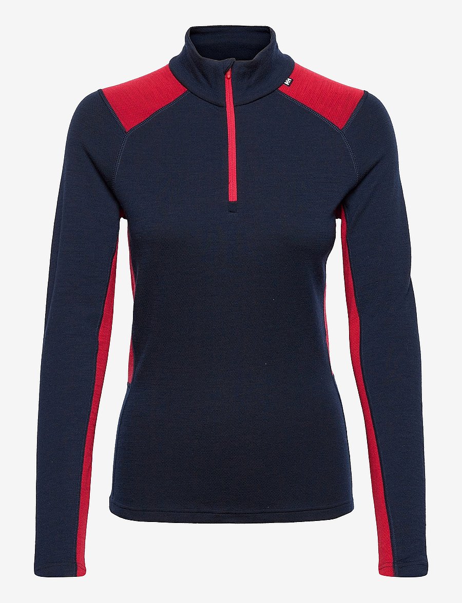 Helly Hansen - W LIFA MERINO MIDW 1/2 ZIP - aluskihina kantavad alussärgid - navy - 1