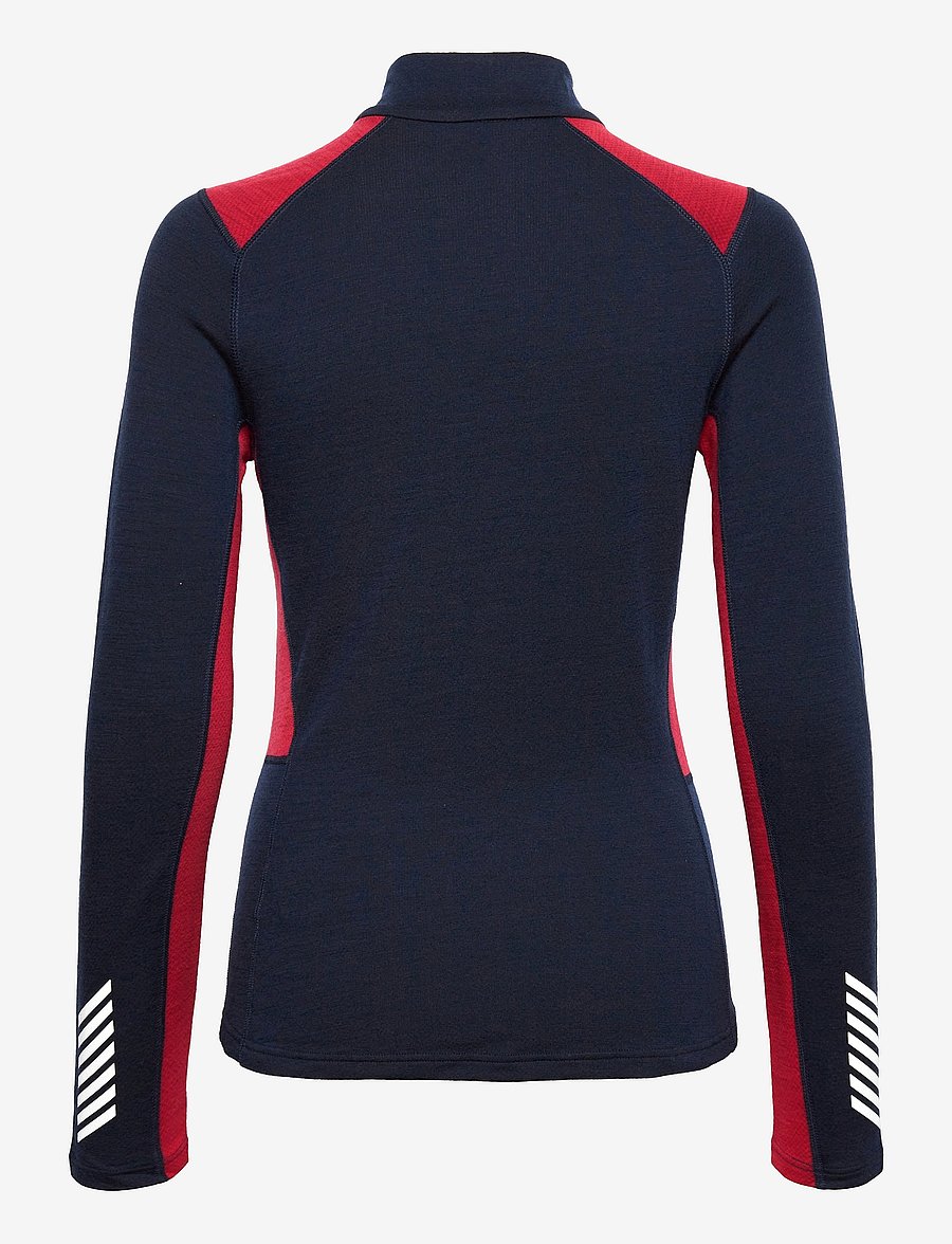 Helly Hansen - W LIFA MERINO MIDW 1/2 ZIP - aluskihina kantavad alussärgid - navy - 2
