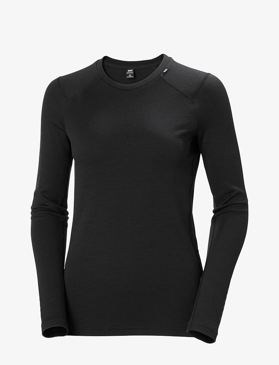 Helly Hansen - W LIFA MERINO MIDWEIGHT CREW - baselayer overdele - black - 1