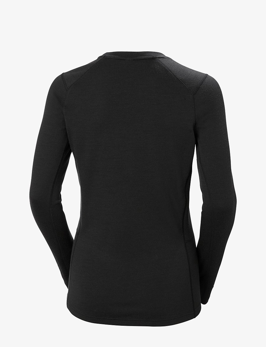 Helly Hansen - W LIFA MERINO MIDWEIGHT CREW - baselayer overdele - black - 2