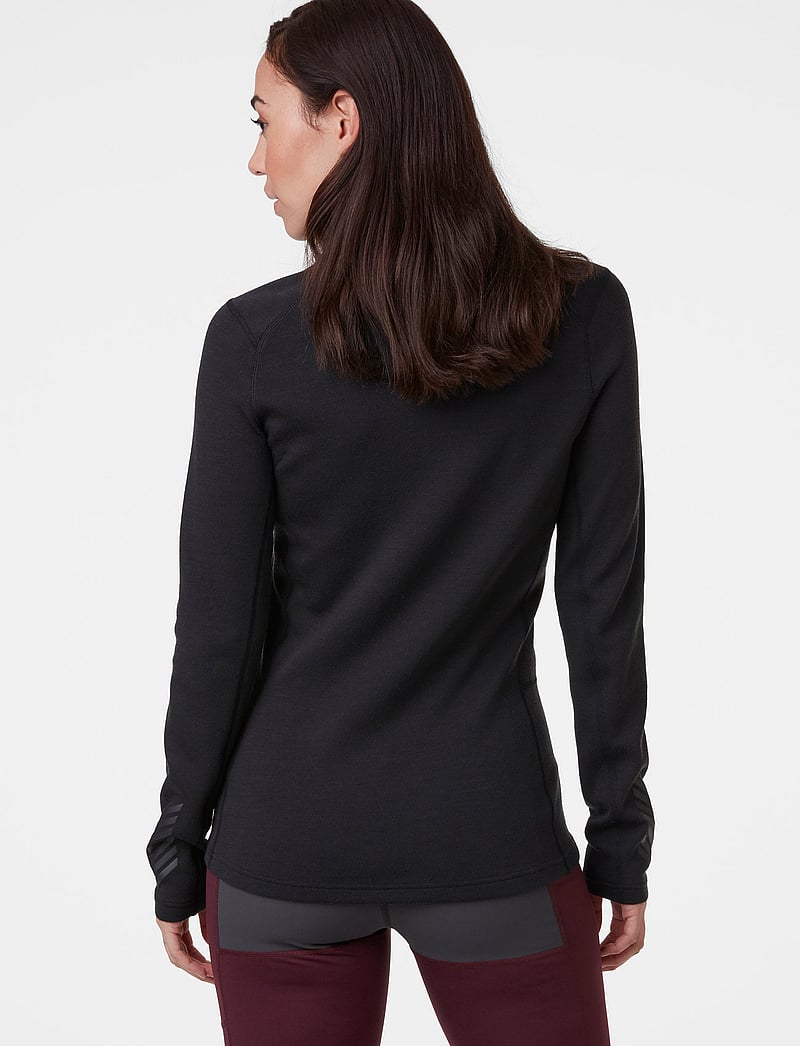 Helly Hansen - W LIFA MERINO MIDWEIGHT CREW - underställströjor - black - 3