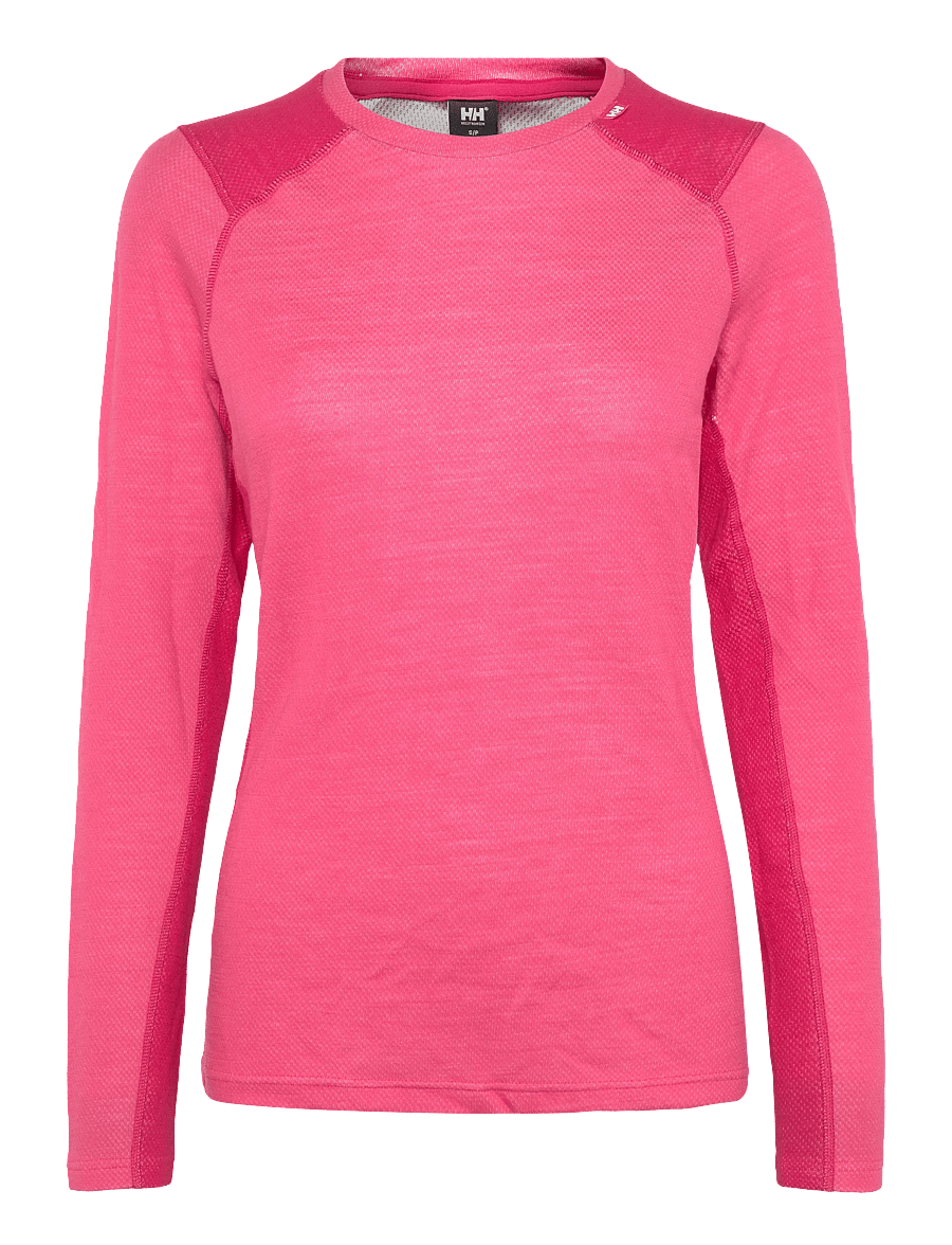 Helly Hansen - W LIFA MERINO MIDWEIGHT CREW - base layer tops - hot pink - 0