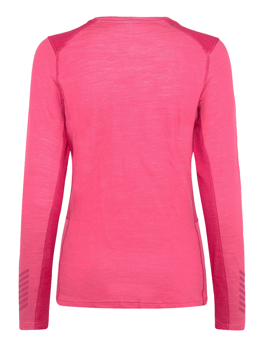 Helly Hansen - W LIFA MERINO MIDWEIGHT CREW - base layer tops - hot pink - 1