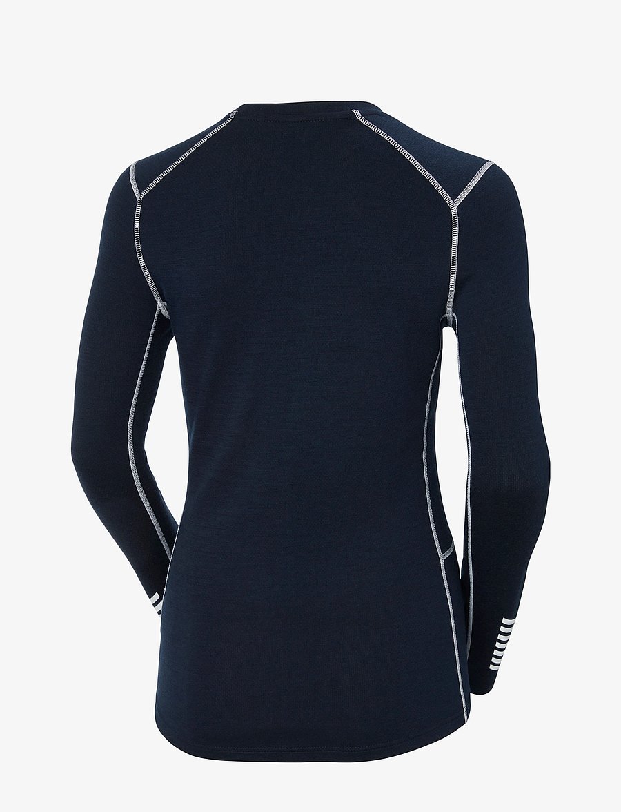 Helly Hansen - W LIFA MERINO MIDWEIGHT CREW - baselayer overdele - navy - 2