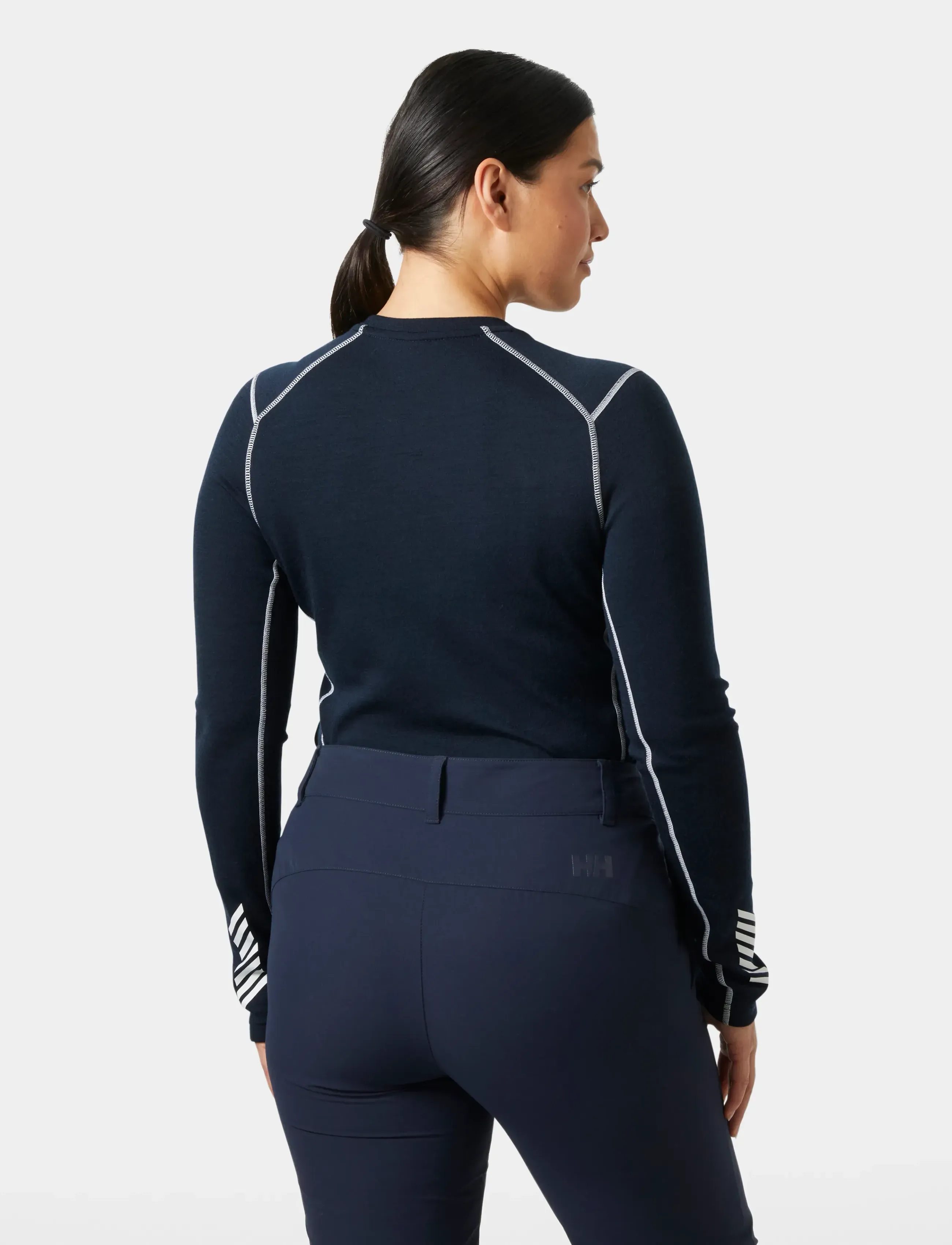 Helly Hansen - W LIFA MERINO MIDWEIGHT CREW - baselayer overdele - navy - 4