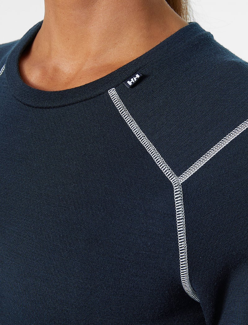 Helly Hansen - W LIFA MERINO MIDWEIGHT CREW - aluskihina kantavad rõivad - navy - 5