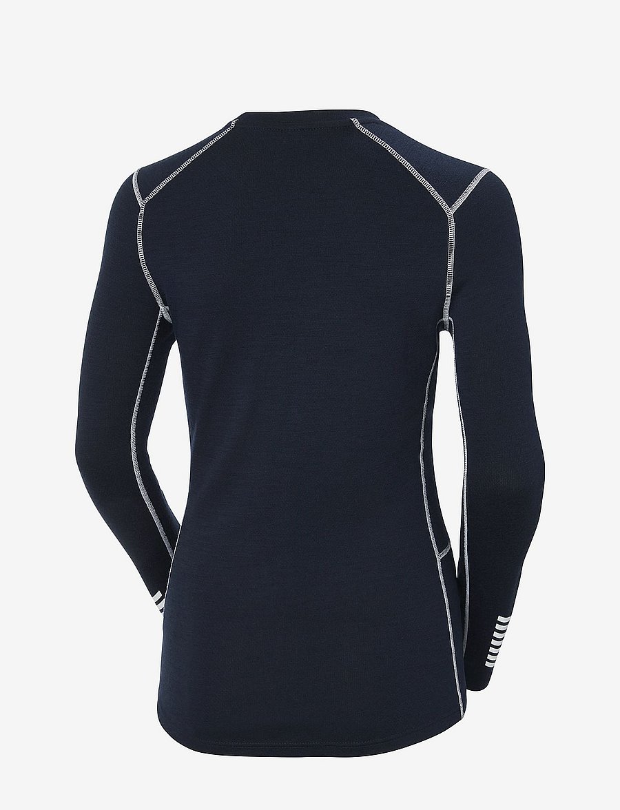 Helly Hansen - W LIFA MERINO MIDWEIGHT CREW - baselayer overdele - navy - 3