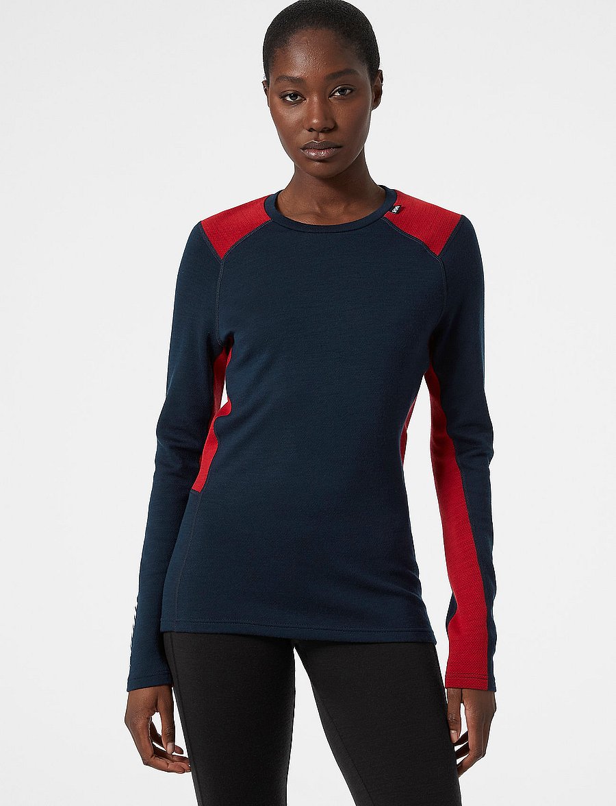 Helly Hansen - W LIFA MERINO MIDWEIGHT CREW - navy - 0