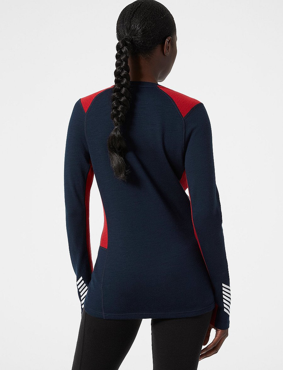 Helly Hansen - W LIFA MERINO MIDWEIGHT CREW - navy - 3