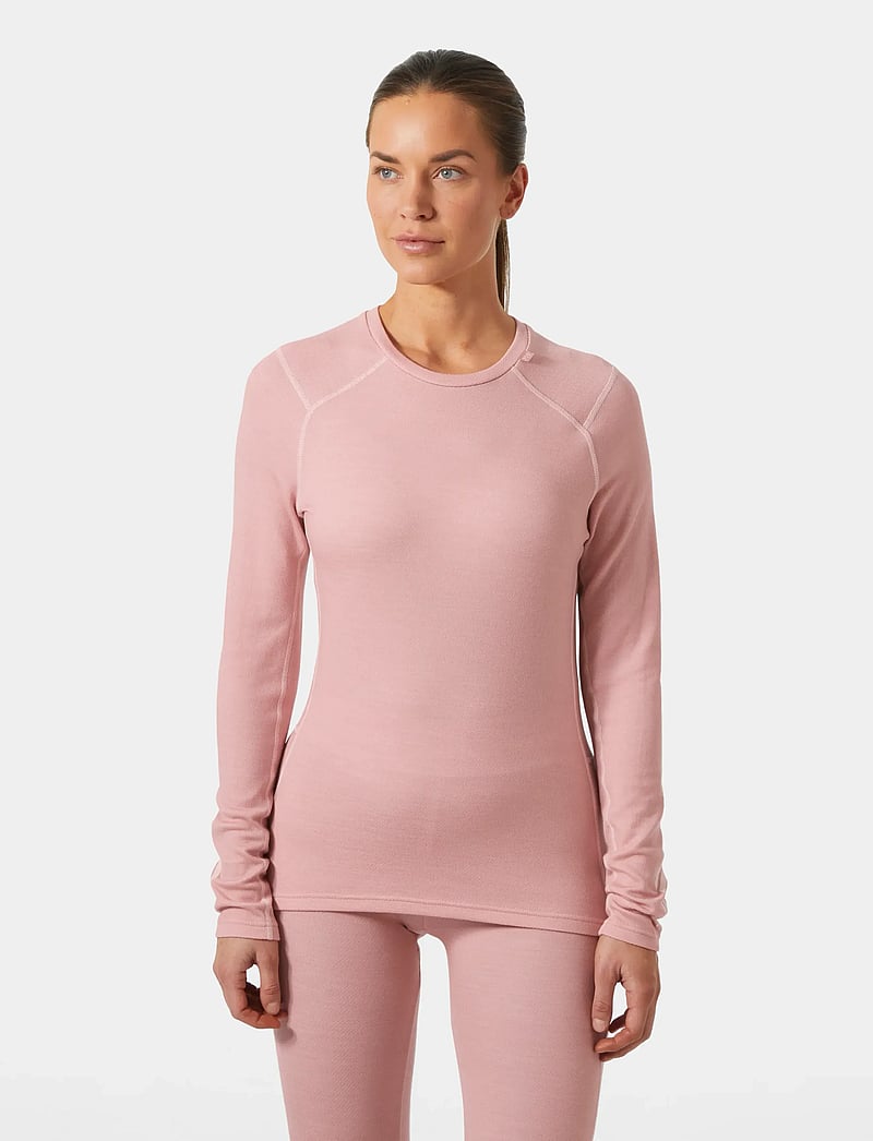 Helly Hansen - W LIFA MERINO MIDWEIGHT CREW - base layer tops - pink salt - 0