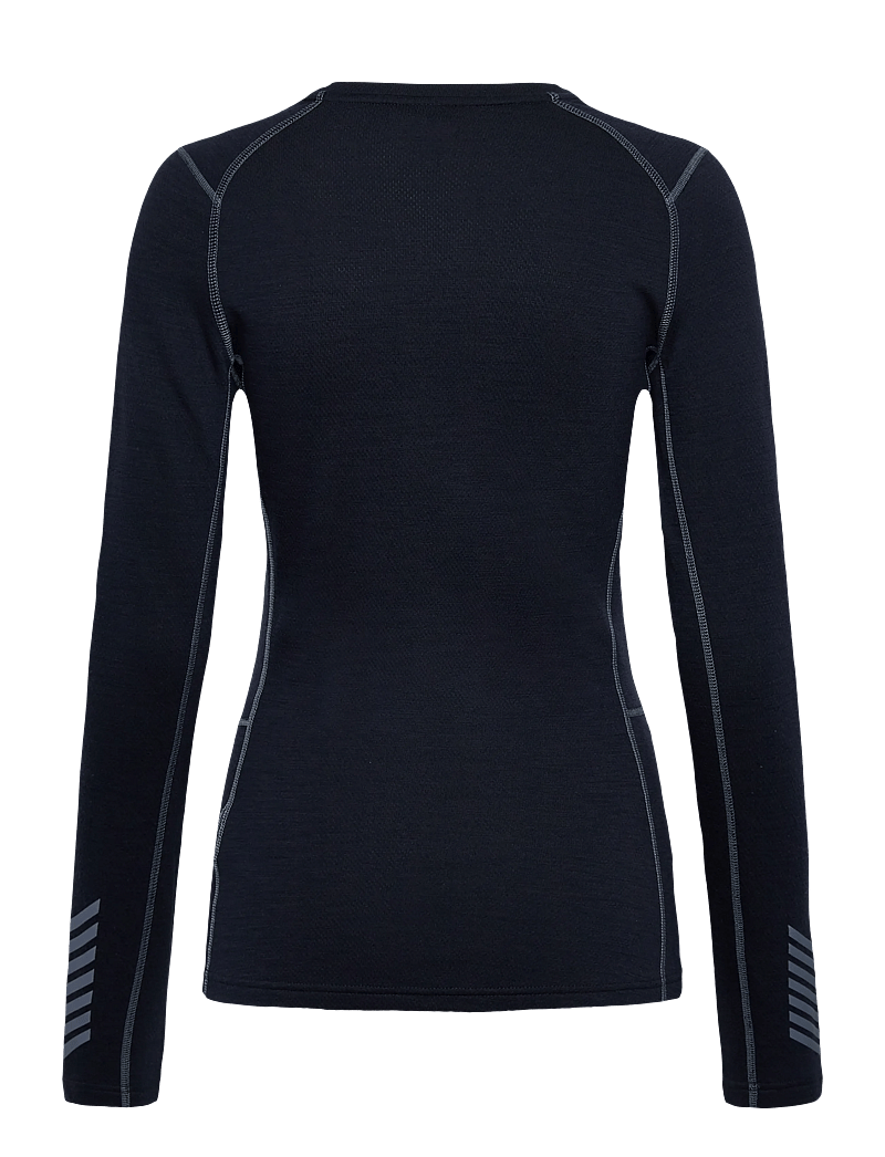 Helly Hansen - W LIFA MERINO MIDW GRA CREW - funktionsunterwäsche - oberteile - navy - 2