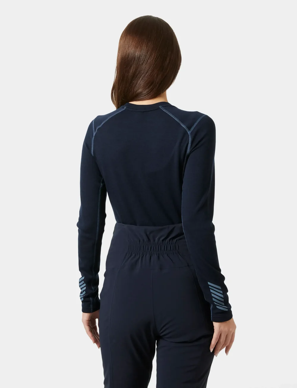 Helly Hansen - W LIFA MERINO MIDW GRA CREW - funktionsunterwäsche - oberteile - navy - 3