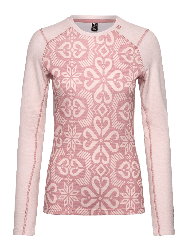 Helly Hansen - W LIFA MERINO MIDW GRA CREW - funktionsunterwäsche - oberteile - pink tint nordic - 1