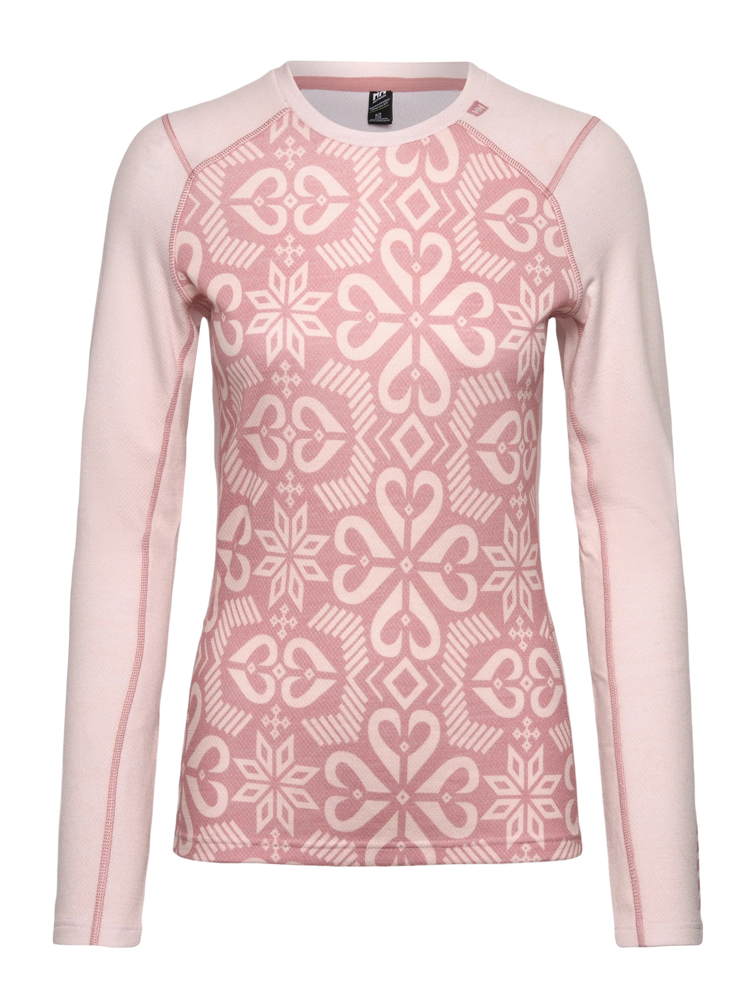 Helly Hansen W LIFA MERINO MIDW GRA CREW - Base layer tops - PINK TINT NORDIC / pink/rose