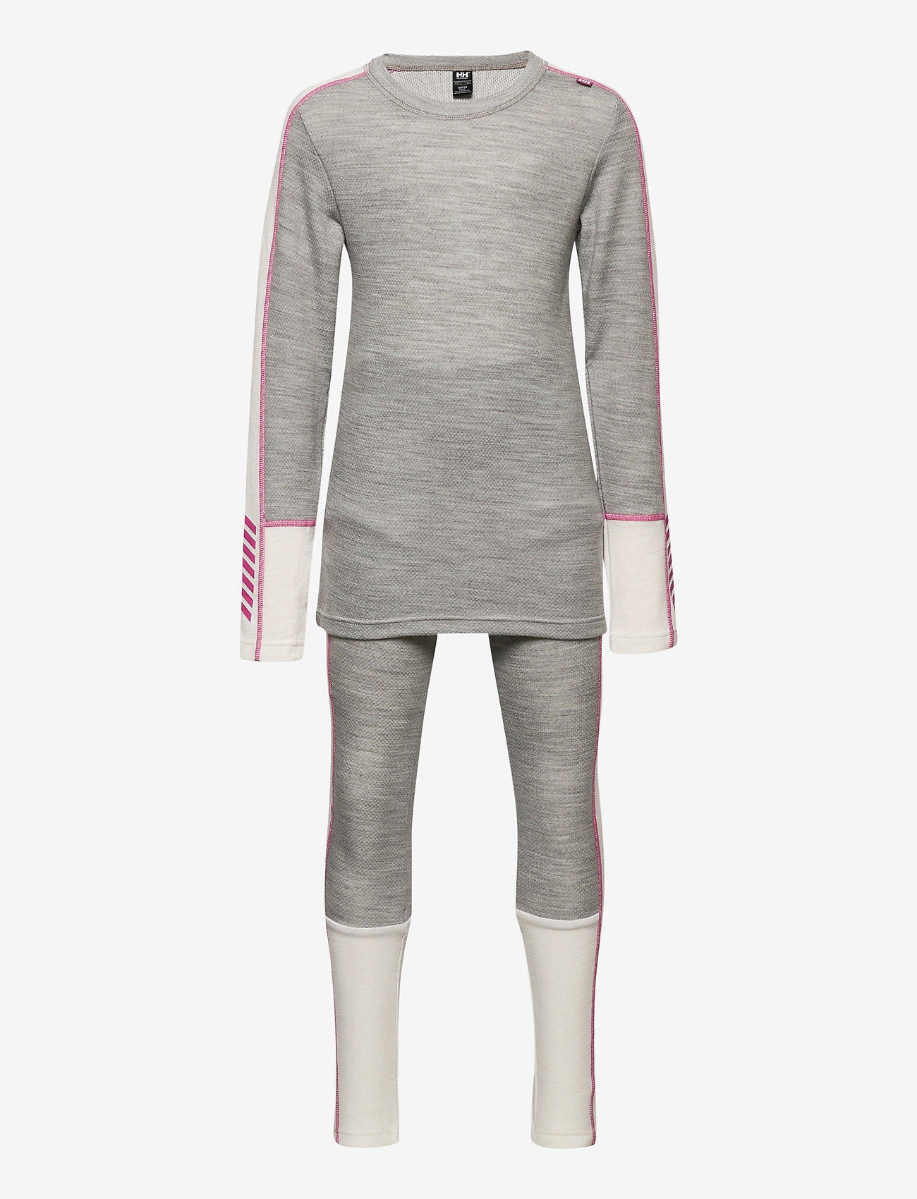 Helly Hansen - JR LIFA MERINO MIDWEIGHT SET - overtøj - grey melange - 0