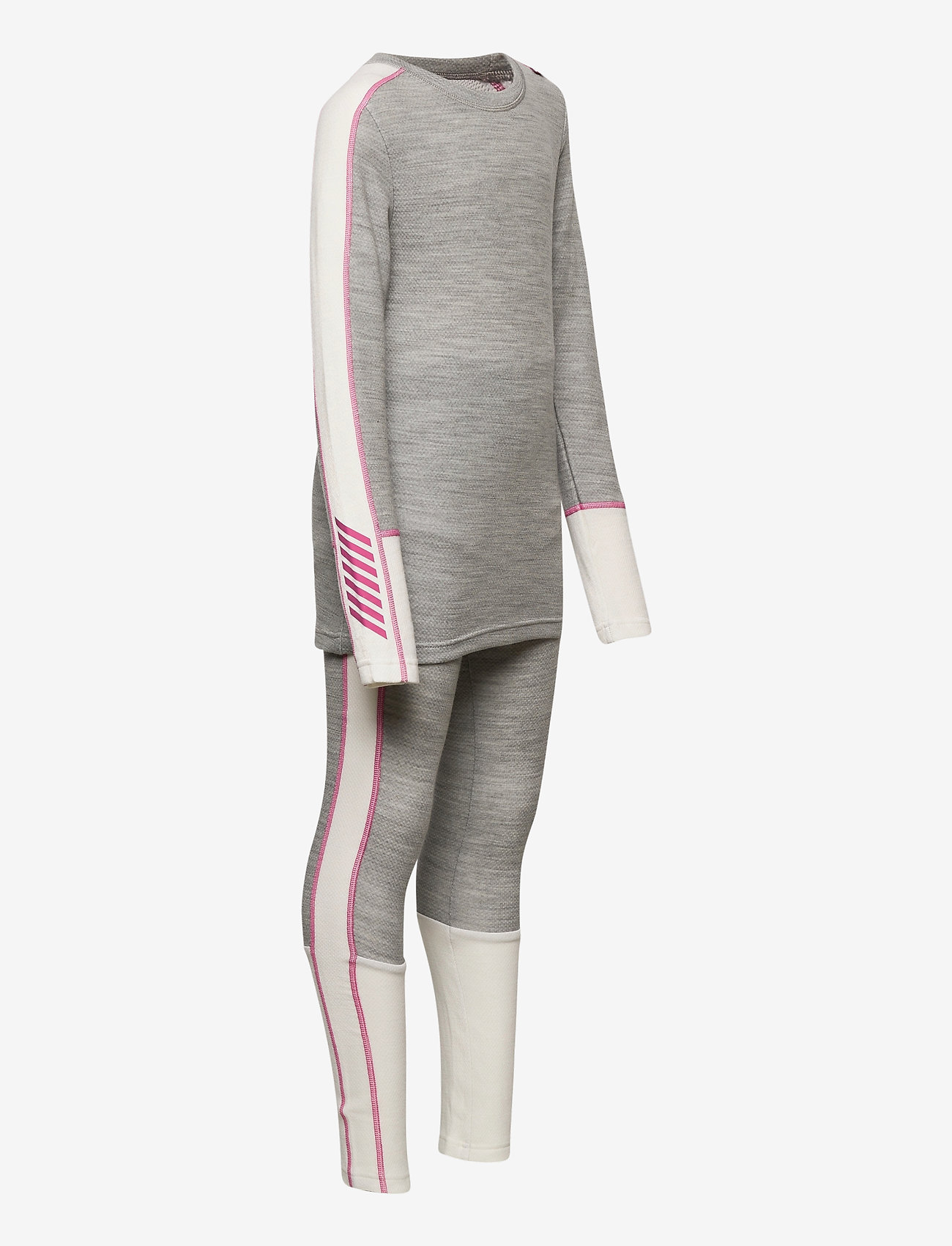Helly Hansen - JR LIFA MERINO MIDWEIGHT SET - overtøj - grey melange - 3