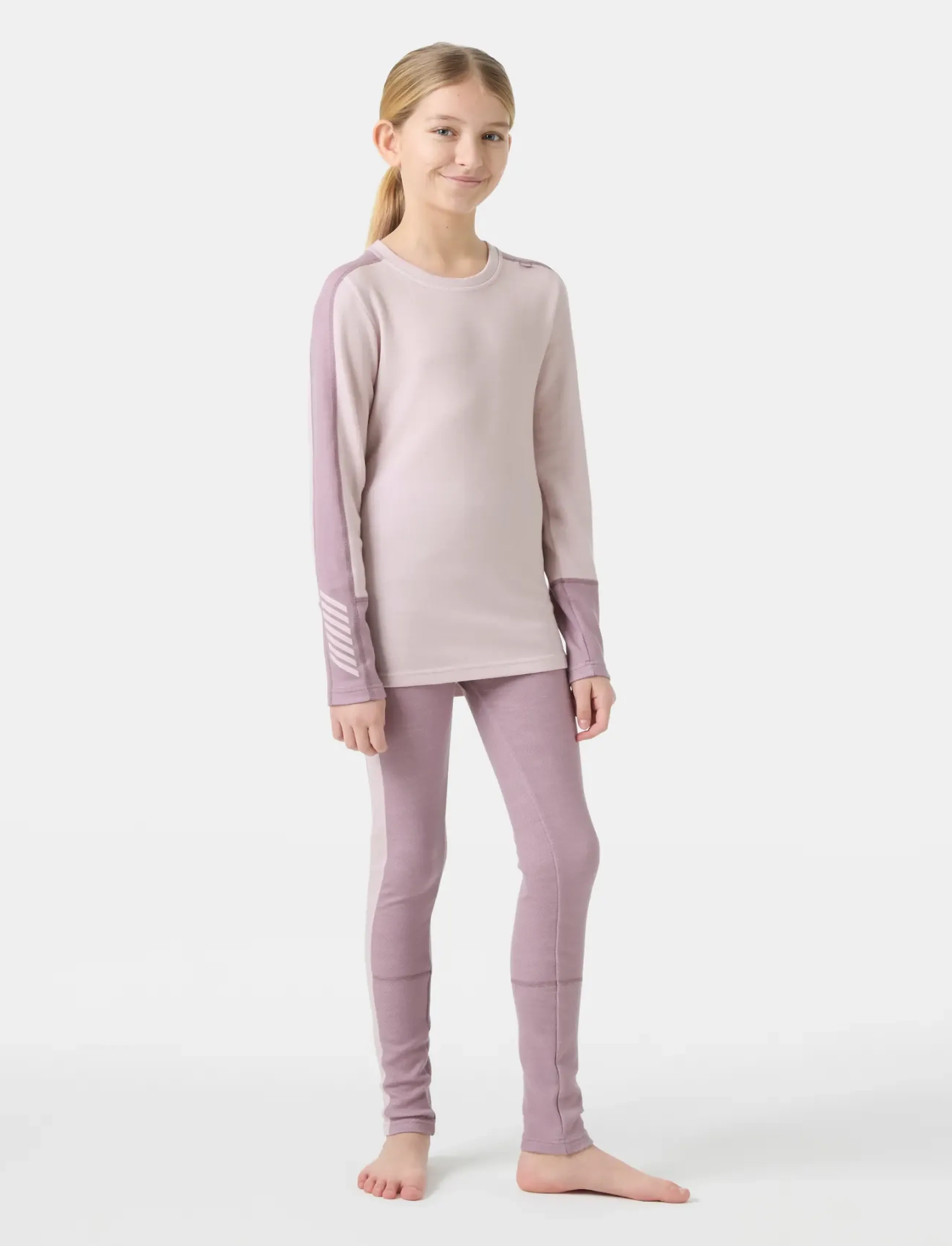 Helly Hansen - JR LIFA MERINO MIDWEIGHT SET - purple clay - 0