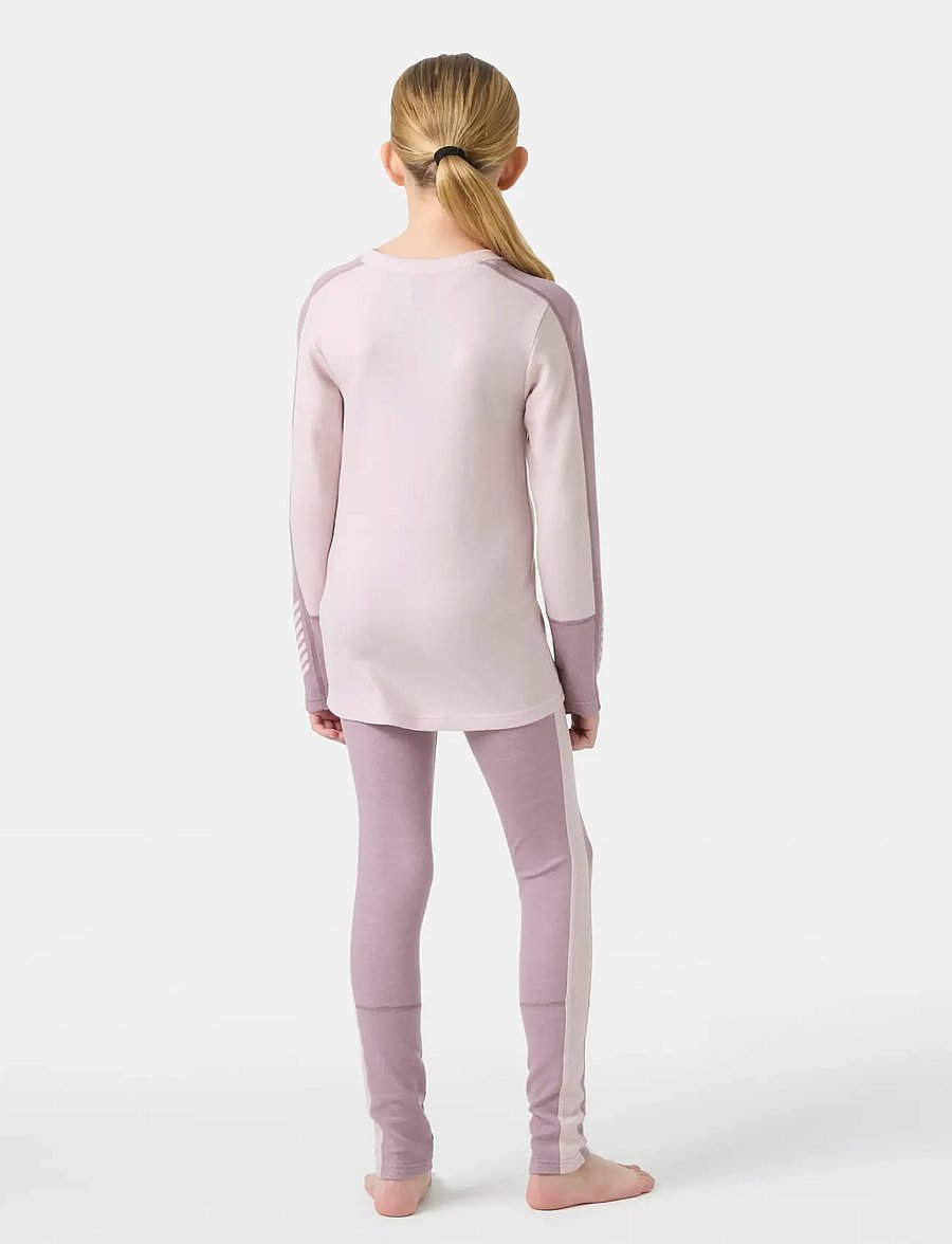 Helly Hansen - JR LIFA MERINO MIDWEIGHT SET - aluskihina kantavad rõivakomplektid - purple clay - 3