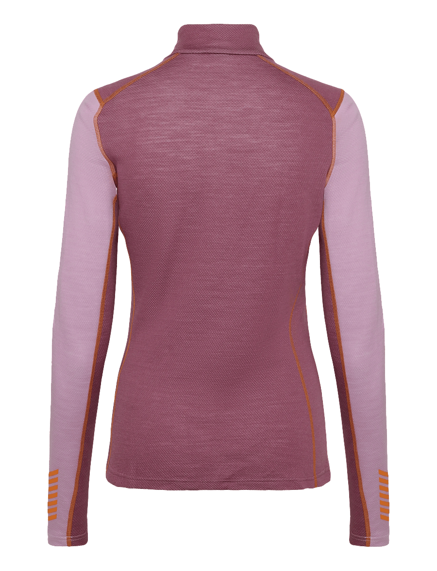 Helly Hansen - W LIFA MERINO MIDW GRA 1/2 ZIP - aluskihina kantavad alussärgid - cherry blossom - 1