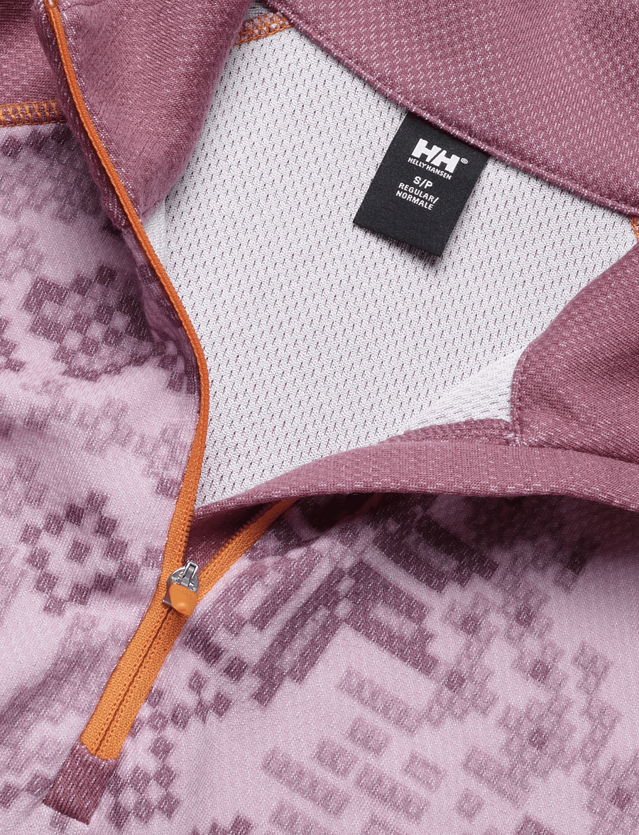 Helly Hansen - W LIFA MERINO MIDW GRA 1/2 ZIP - aluskihina kantavad alussärgid - cherry blossom - 2