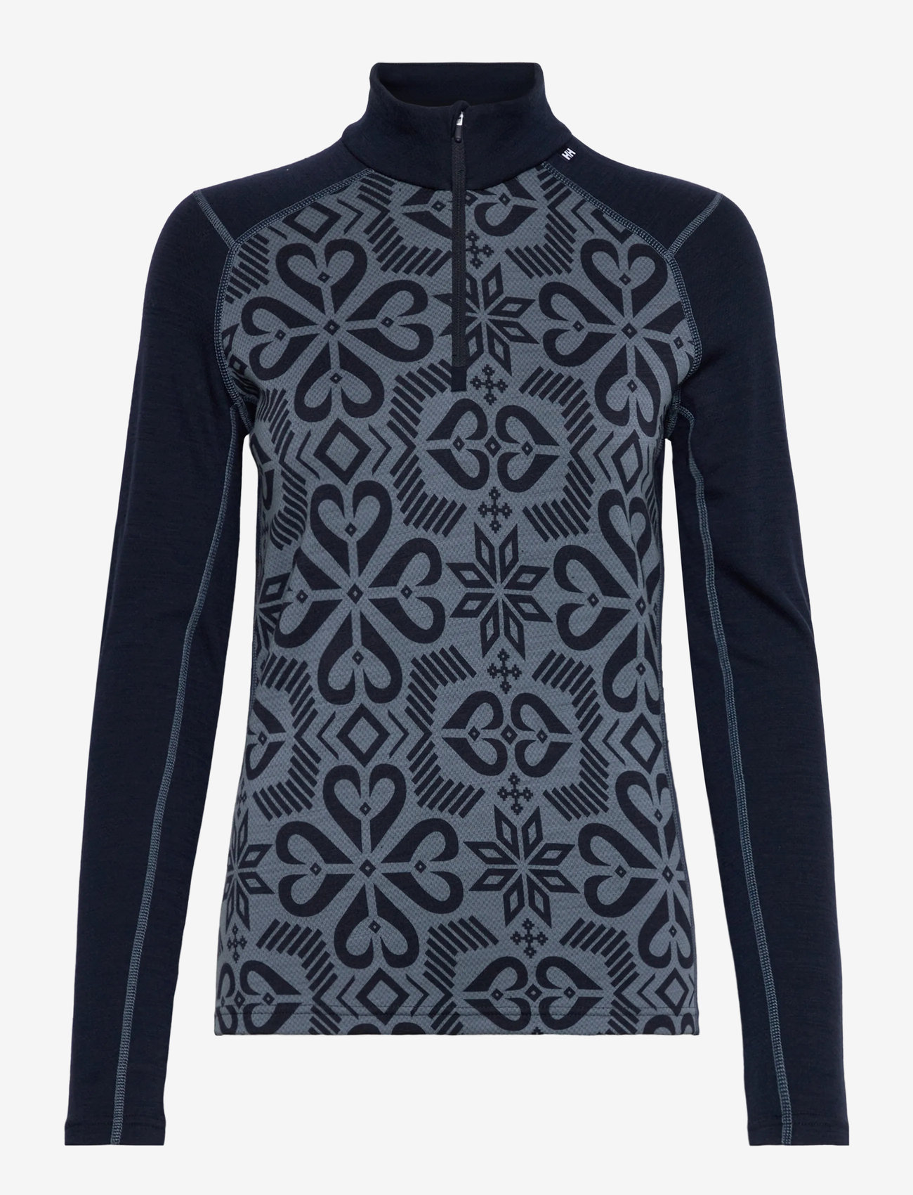 Helly Hansen - W LIFA MERINO MIDW GRA 1/2 ZIP - base layer tops - navy - 1