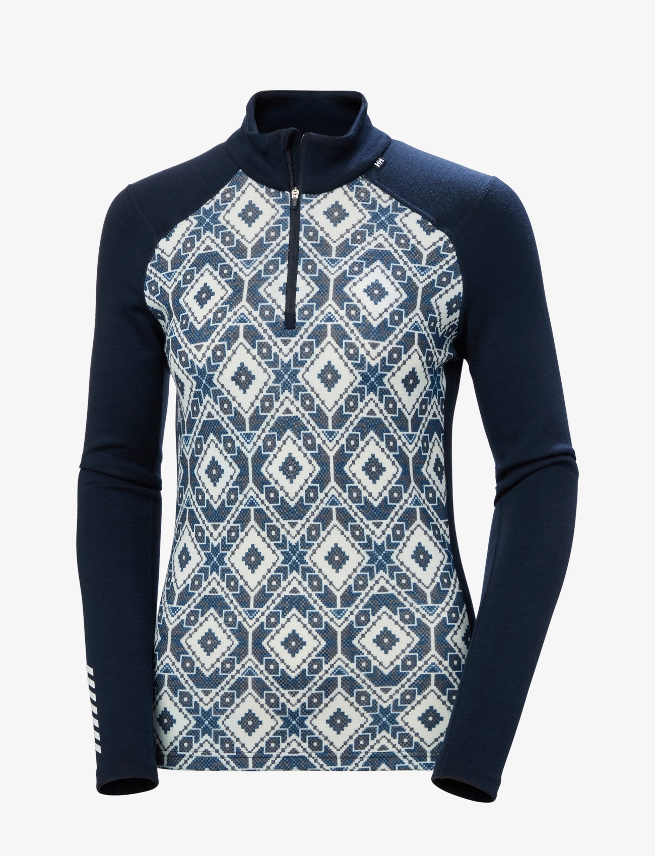 HELLY HANSEN W Lifa Merino Midw Gra 1/2 Zip Blau - L - Damen