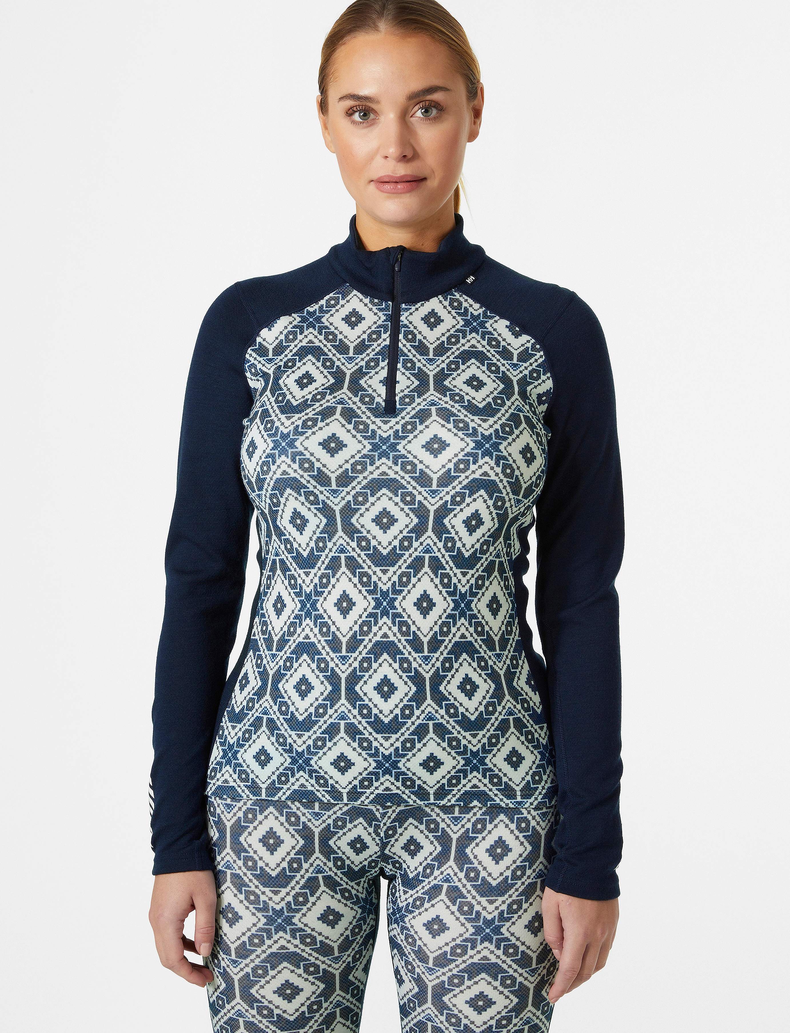 Helly Hansen W Lifa Merino Midw Gra 1/2 Zip, L, Blue, Women Sports Clothes > Sport Fleeces & Midlayers, Dame