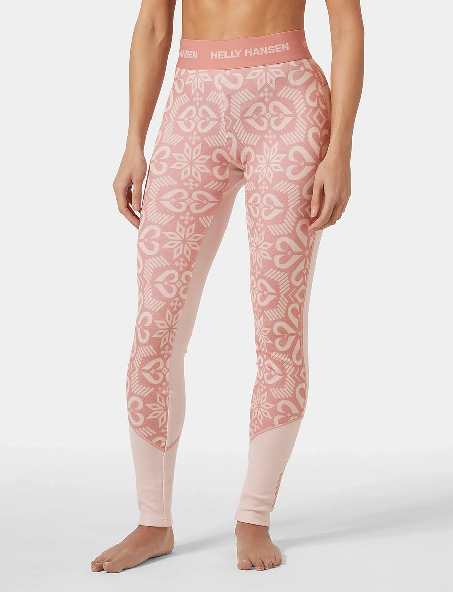 Helly Hansen - W LIFA MERINO MIDW GRA PANT - spodnie termoaktywne - pink tint nordic - 0