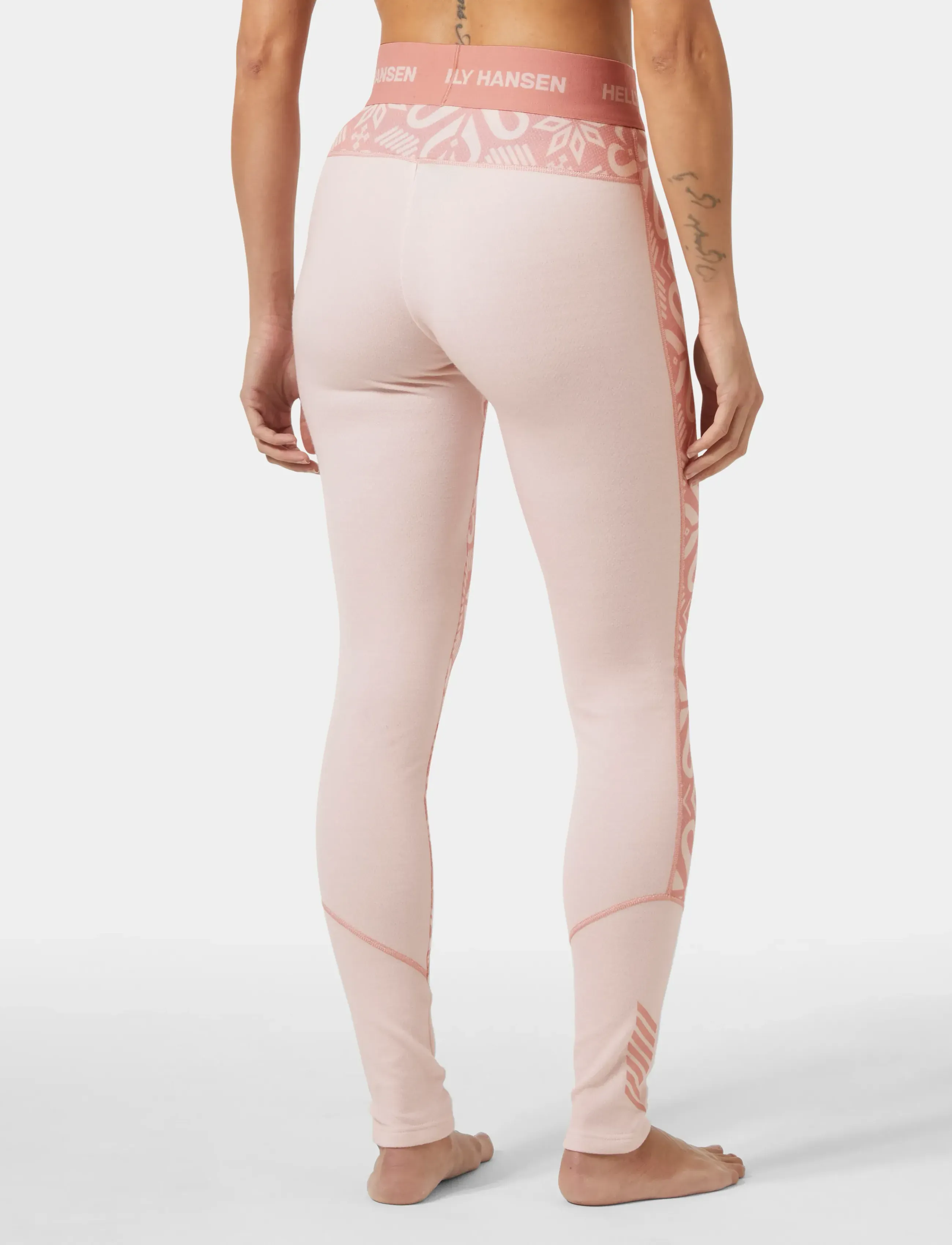 Helly Hansen - W LIFA MERINO MIDW GRA PANT - spodnie termoaktywne - pink tint nordic - 3